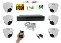   Monitorrs Security - IP Dóm kamerarendszer 6 kamerával 2 Mpix - 6001K6