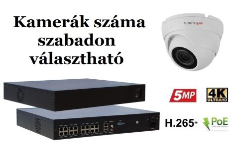 Monitorrs Security - IP Dóm kamerarendszer 9-16 kamerával 2 Mpix - 6001K9-16