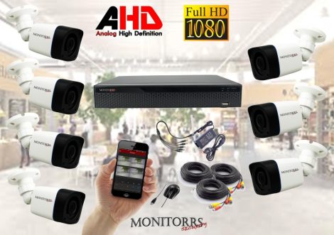 Monitorrs Security - AHD kamerarendszer 7 kamerával 2 Mpix - 6030K7