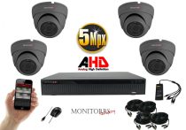   Monitorrs Security - AHD Dóm kamerarendszer 4 kamerával 5 Mpix - 6044K4