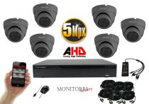   Monitorrs Security - AHD Dóm kamerarendszer 6 kamerával 5 Mpix - 6044K6