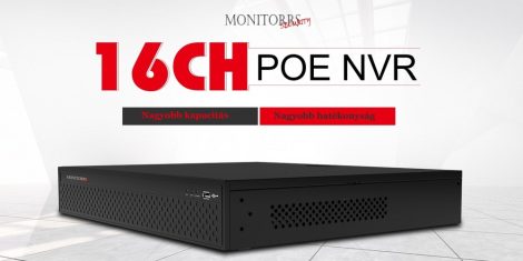 Monitorrs Security - 25 csatornás IP rögzítő, 16 x PoE - 6061
