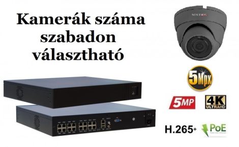 Monitorrs Security - IP Dóm kamerarendszer 9-16 kamerával 5 Mpix - 6081K9-16