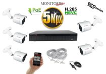   Monitorrs Security - IP kamerarendszer 5 kamerával 5 Mpix WT - 6082K5