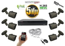  Monitorrs Security - IP kamerarendszer 6 kamerával 5 Mpix GT - 6083K6