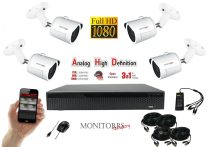   Monitorrs Security - AHD kamerarendszer 4 kamerával 2 Mpix - 6101K4