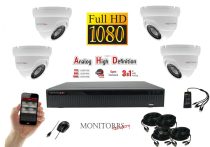   Monitorrs Security - AHD Dóm kamerarendszer 4 kamerával 2 Mpix - 6103K4