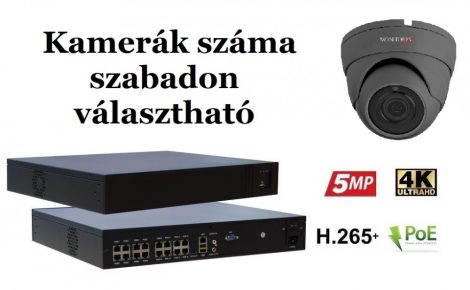 Monitorrs Security - IP Dóm kamerarendszer 9-16 kamerával 2 Mpix - 6169K9-16