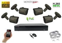  Monitorrs Security - IP kamerarendszer 4 kamerával 2 Mpix - 6170K4