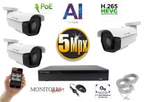   Monitorrs Security - AI IP park kamerarendszer 3 kamerával 5 Mpix - 6185K3