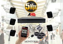   Monitorrs Security - AHD kamerarendszer 5 kamerával 5 Mpix - 6198K5