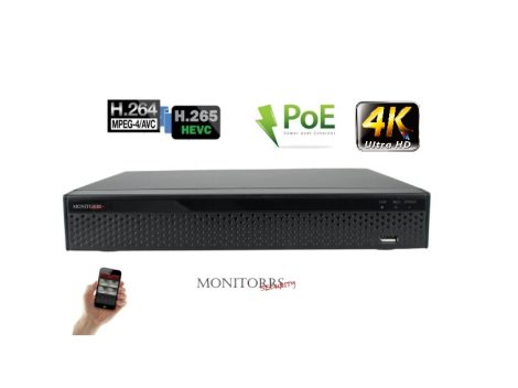 Monitorrs Security - 9 csatornás IP rögzítő, 8 x PoE - 6269