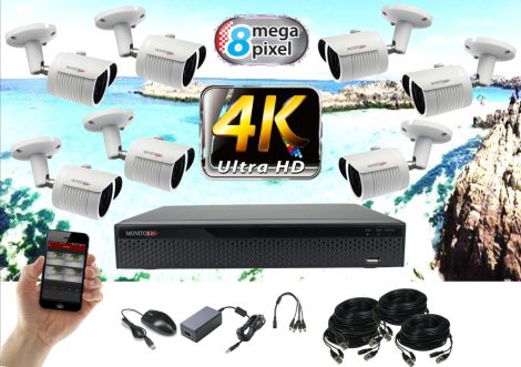 Monitorrs Security - AHD kamerarendszer 7 kamerával 8 Mpix - 6281K7