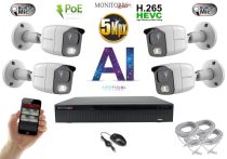   Monitorrs Security - AI IP kamerarendszer 2-4 kamerával 5 Mpix - 6372AK4